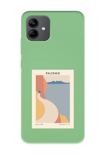 Spoyi Samsung A04 Palermo Designed Green Launch Phone Case