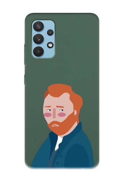 Spoyi Samsung A13 Dark Green Launch Phone Case with Vincent Van Gogh Design