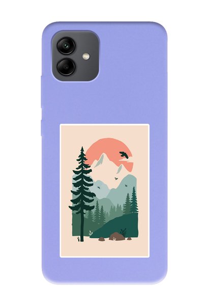 Spoyi Samsung A04 Lake Forest Design Lilac Launch Phone Case