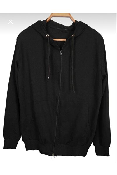 FATELLA Unisex Hooded Front Zipper Pocket Thin Combed Cotton Basic Sweatshirt Cardigan