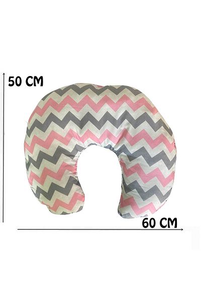 RevuBaby Double Sided Breastfeeding Pillow and Support Cushion Double Sided Flat Head Syndrome Pink