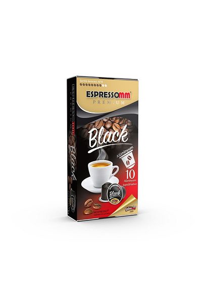 ESPRESSOMM Premium Black Aluminum Coffee Capsule - 10 Pieces, Nespresso ® Compatible*