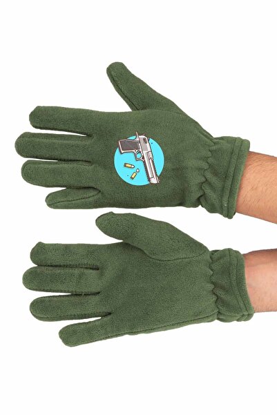 Zeron Tasarım Gun Fleece Snow Mask Long Gloves Set Bll1317