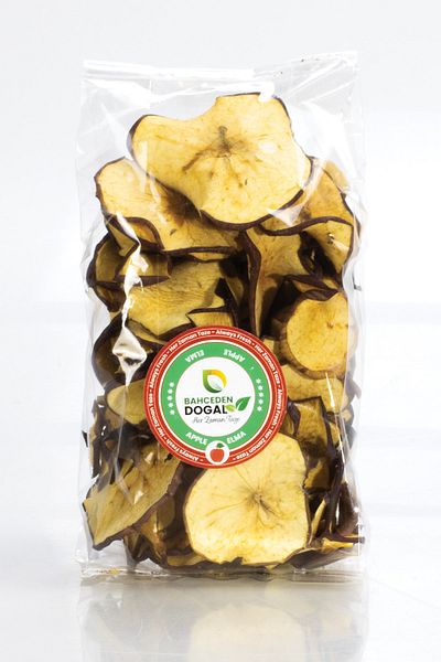 Bahçeden Doğal Dried Apple Chips 100 Gr - Domestic Production