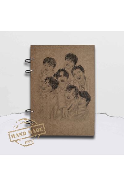 PATARA DESİGN Kişiye Özel El Yapimi Hediye Vintage Defter Bts