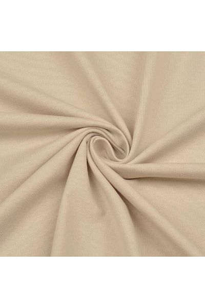 ÖZGÜR KUMAŞ Beige Raised 3 Thread Combed Cotton Fabric