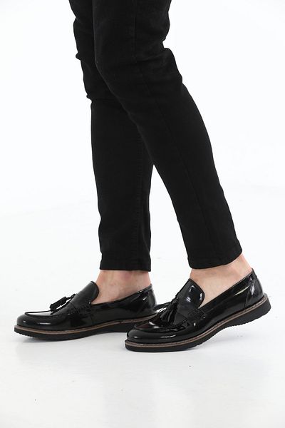 Everest Men's Classic Genuine Leather Tasseled Orthopedic Casual Shoes