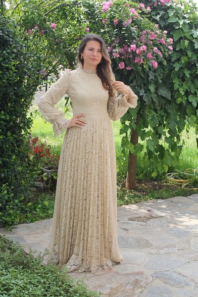AGONYA MODA Women's Cappuccino Sahara Evening Dress