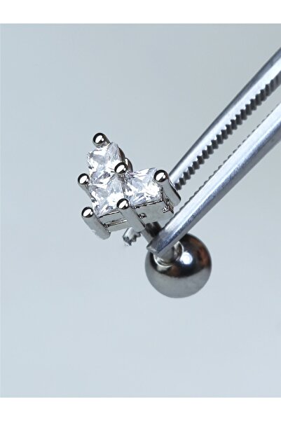 HD PİERCİNG Geometric Kalp Silver Piercing