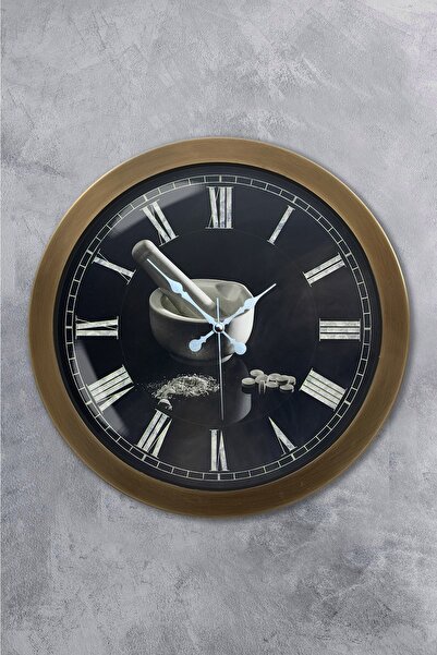 Kasva Concept ساعة حائط مطبخ معدنية عتيقة مقاس 36 سم
