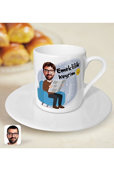 Bk Gift Gift Kişiye Özel Emekli Karikatürlü Türk Kahvesi Fincanı-2 Erken Emek...