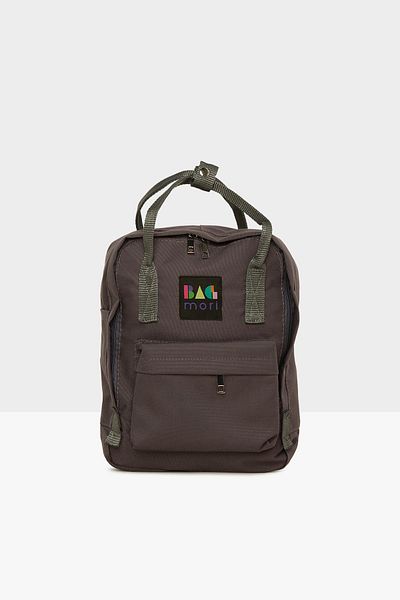 Bagmori Gray Women's Square Strap Adjustable Mini Backpack M000007857
