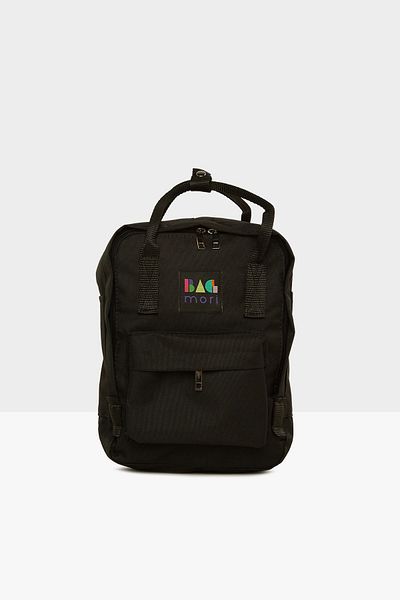 Bagmori Black Women's Square Strap Adjustable Mini Backpack M000007857