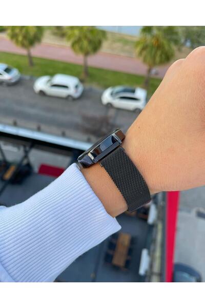 ÇENÇEN Unisex Siyah Led Saat Mıknatıs Kordon Dokunmatik Kol Saati