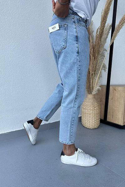 NO61 MAN Boyfriend Acid Washed Light Blue Jeans
