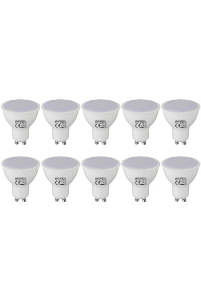 repplam 10 Adet 6w - 62w Dim Edilebilir Gu10 Led Ampul 4200 Kelvin Kırık Beya...