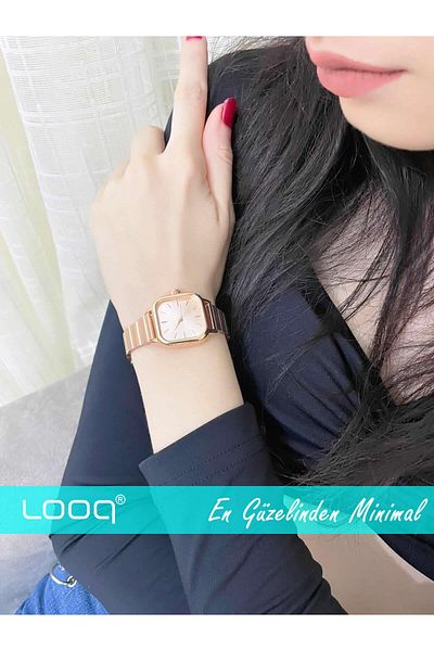LOOQ الحد الأدنى من ساعة اليد النسائية