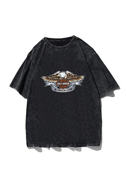 Touz Tricou unisex vintage pentru motociclete, lavabil, Hakatumoda