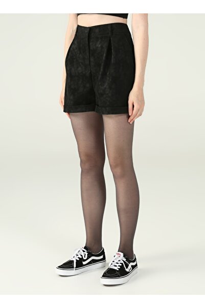 Black On Black Normal Bel Loose Fit Siyah Kadın Şort K-dogra