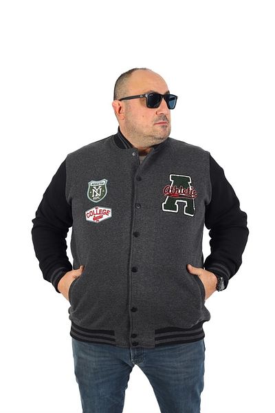 MocGrande College Junior 22752 - Παλτό Anthracite Plus Size