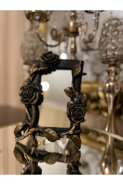 busraconcept Dekoratif Masa Duvar Aynası , Özel Tasarım Gül Detaylı Ayna