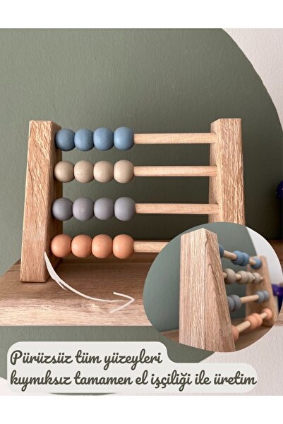 Genel Markalar Doğal Sağlıklı Ahşap Oyuncak Montessori Abaküs Analitik Zeka Matematik Çocuk Bebek Odası Dekor
