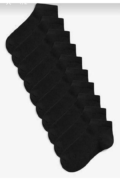 GRİMNİR SOCKS 10 комплекта черни чорапи до глезена