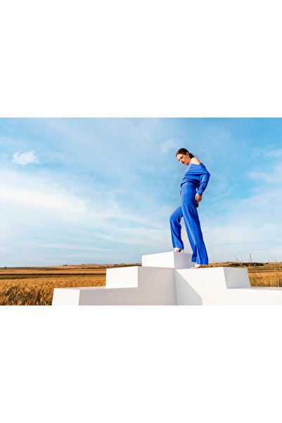 KAMEYA Saks Mavisi Pantolon