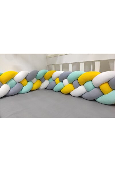 Lucky Kids حماية محبوكة مقاس 280 سم مكونة من 4 قطع / سرير أطفال - واقي مرتبة