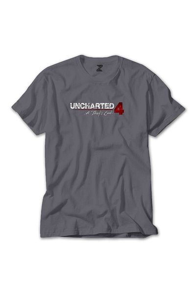 Z zepplin Uncharted 4 Adventure Grey T-Shirt