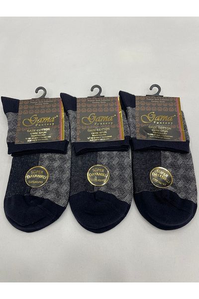 Gama Çorap Ανδρικά μποτάκια 3 τεμαχίων Gaze βαμβακερά 100% φυσικά χωρίς νάιλον με χοντρά χειμωνιάτικα μισά μποτάκια