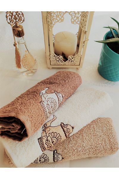 Z&N STYLE Dulceata 30x50 Cm. Set prosoape de bucătărie New Trend Ceainic brodat (Set de 3)