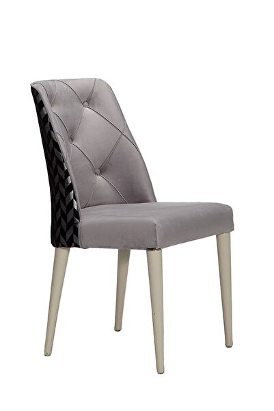 Modalife Vivaldi Salon Yemek Mutfak Sandalyesi - Gri