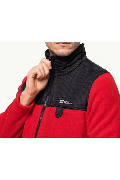 Jack Wolfskin Dna Grizzly Fz Men's Outdoor Fleece Jacket1709982-2206 Red