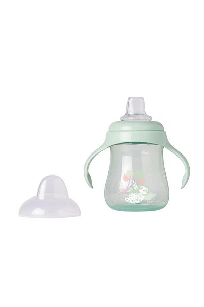 saro Slow Flow Drip-Free Drinking Cup with Handle Green