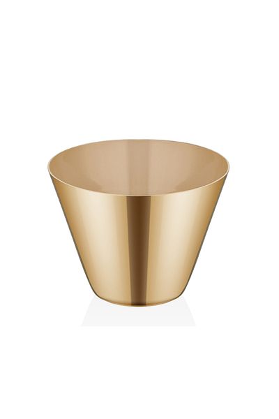 Narin Conical Snack Bowl - Gold & Beige - Shiny - 5 Cm