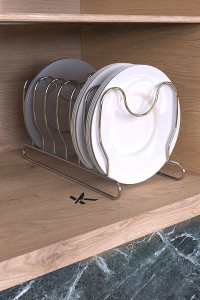 KARTEYA 1st Quality Metal Chrome Pan and Pot Lid Organizer