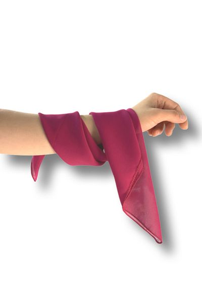 MAZEN Fuchsia Color Plain Chiffon Scarf