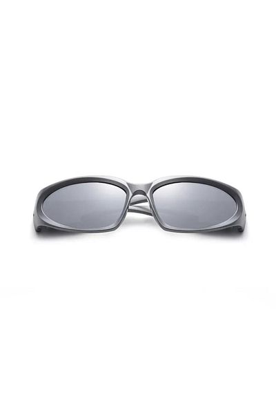 LOOKUP Jupiter Space Pattern Unisex Gray Sunglasses - Metallic Silver, Uv400 Protection, Ce Document