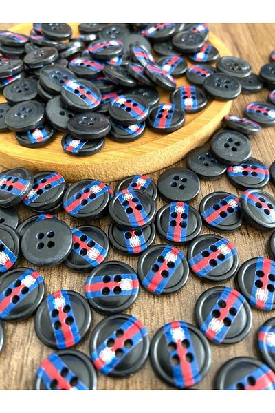 canan dizayn 12.5 mm 4 Holes Special Production Polyester Button(25 Pcs)