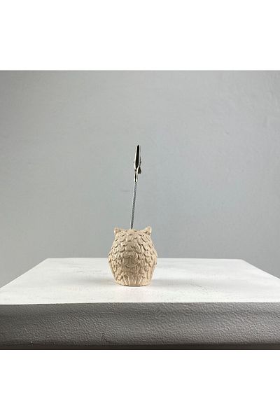 oasis decoration Cream Owl Note Holder