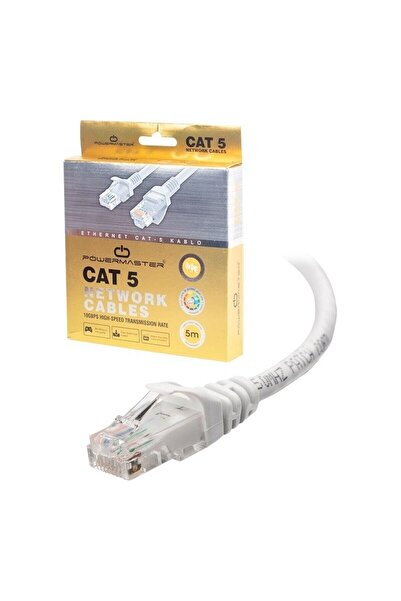 Powermaster Fully G-505C Cat5 5 Metre Rj45 Patch Network Ethernet İnternet Ka...