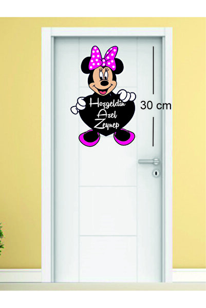 Melek Atölye - Bebek Çocuk Özel Kapı Süsü Minni Mouse Fare Model Konsept Atolye_melek_