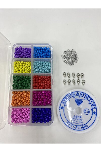 Aksesuar Cutie de mărgele cu 10 ochi și mărgele de nisip 0/6, 10 papagali, 50...