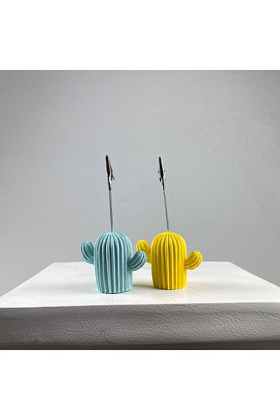 oasis decoration Cactus Note Holder Set of 2 (mint - Yellow)