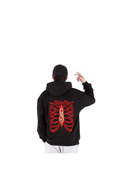 Touz Slipknot Black Hooded Sweatshirt - Back Printed