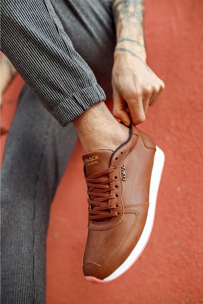 KN Fashion Mp002 Bt Laced Ортопедична подметка Мъжки маратонки, кафяви