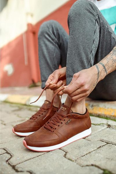 KN Fashion Mp002 Bt Laced Ортопедична подметка Мъжки маратонки, кафяви