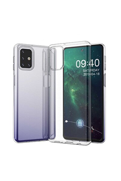ZM STORE Samsung Galaxy M31s Kılıf Zore Süper Silikon Ince Şeffaf Kapak