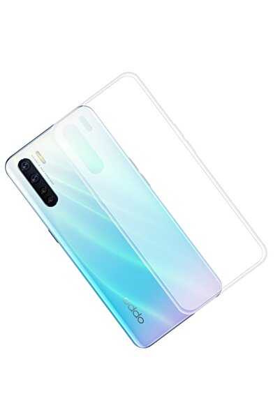 ZM STORE Oppo A91 / Reno 3 Uyumlu Kılıf Zore Süper Silikon Ince Şeffaf Kapak